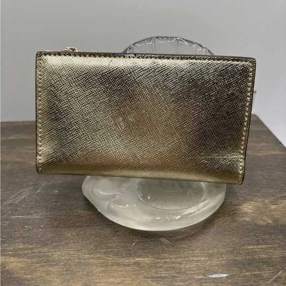Kate Spade Gold Wallet with Metallic Finish